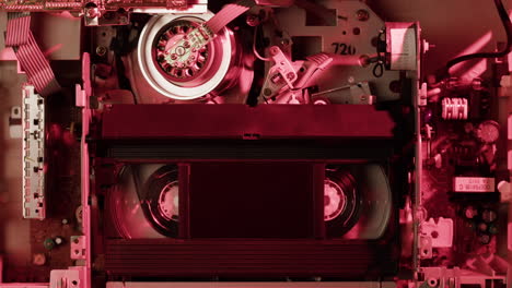inside a vintage vcr
