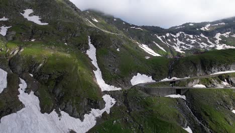 transfagarasan and balea lake in carpathian mountains romania cinematic fpv drone aerial 4k video