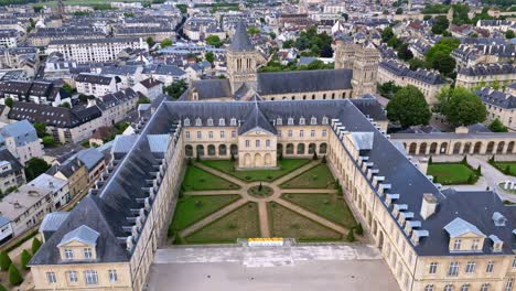 ladies abbey of sainte-trinité with michel d'ornano park, caen, france