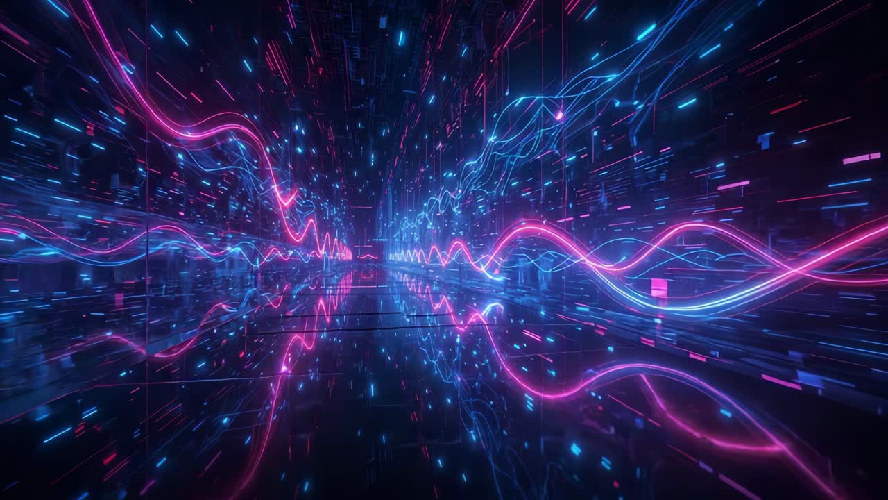 Abstract Digital Technology Tunnel