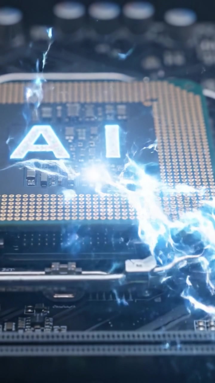 Detailed Close-Up View of a High-Performance Computer Processor Mounted on a Circuit Board, Showcasing Complex Design and Technology