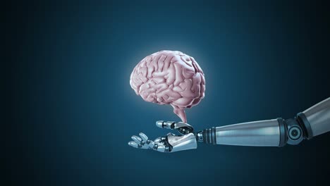 mano robótica que presenta el cerebro humano digital
