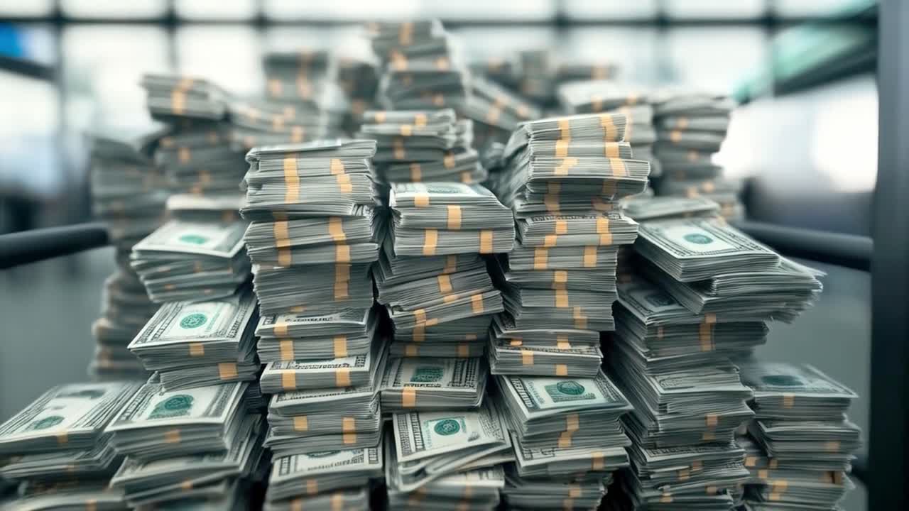 Stacks of US Dollar Currency