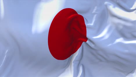 agitando la bandera japonesa