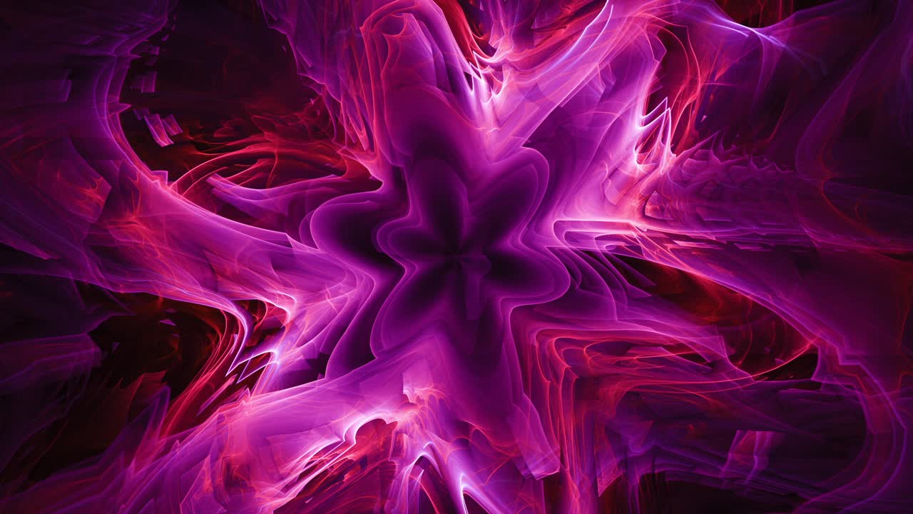 Vortice etereo di portale di fiamma - frattale astratto in loop continuo, sfondo artistico caleidoscopico, geometria spirituale, galassie cosmiche, arte lineare - ottimo per vj musicali e sfondi meditativi