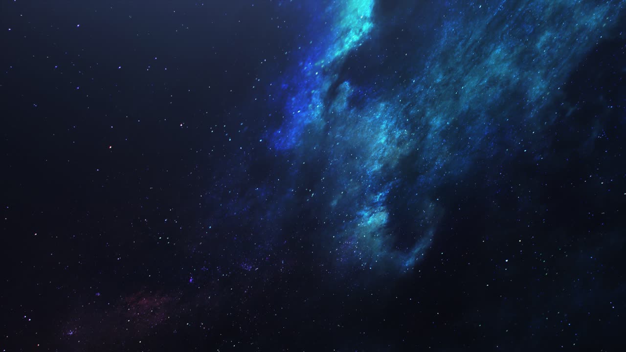 광활한 우주를 가로질러 이동하는 성운