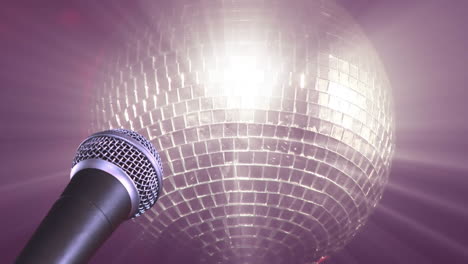 microphone and disco ball