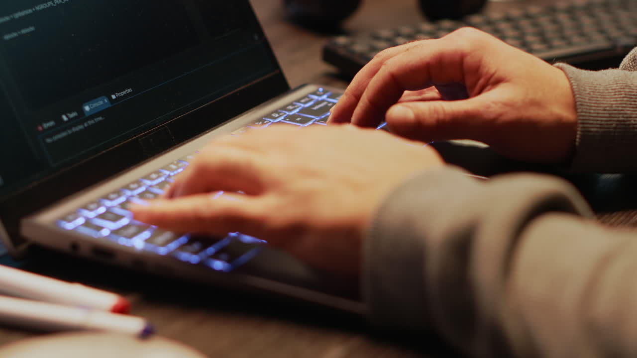 codificación en una computadora portátil