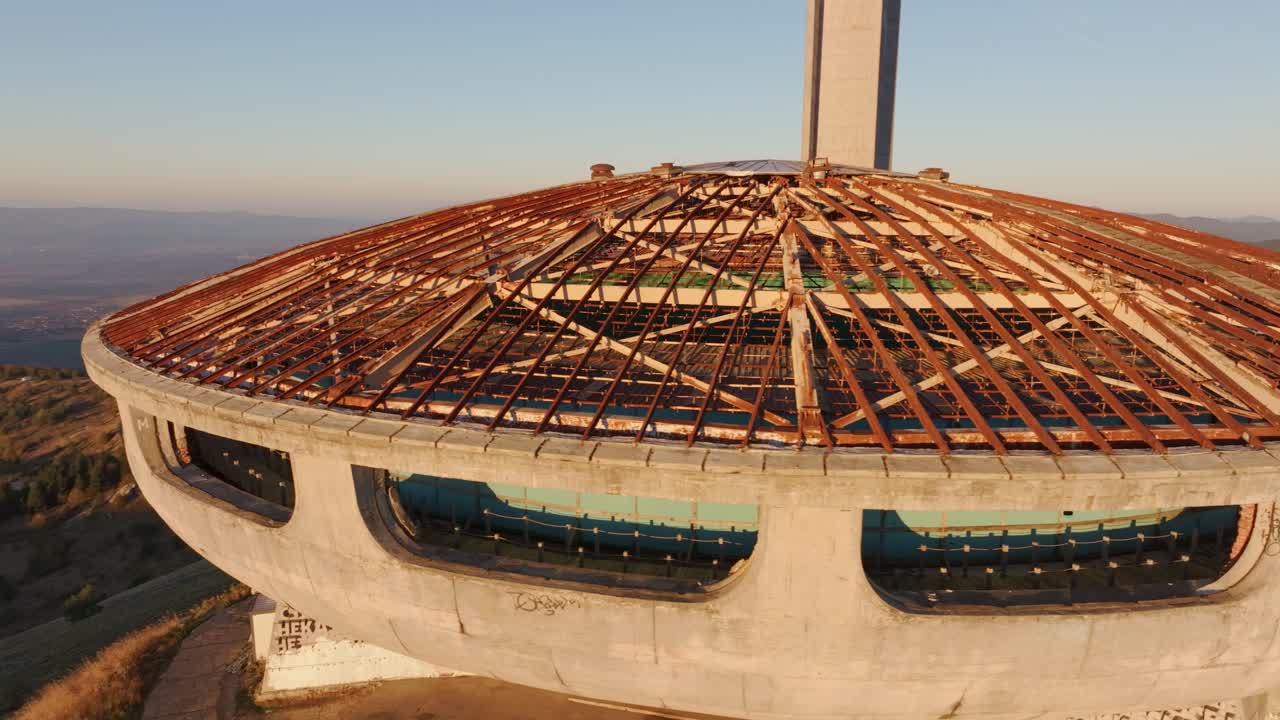 Drone captures historic monument atop Balkan peaks, Bulgaria