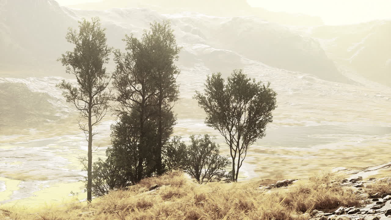 웅장한 산악 풍경