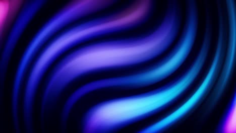 líneas curvas brillantes de neón azul y ultravioleta que se mueven sobre un fondo negro, bucle sin costuras. animación. ondas borrosas coloridas que fluyen en la oscuridad