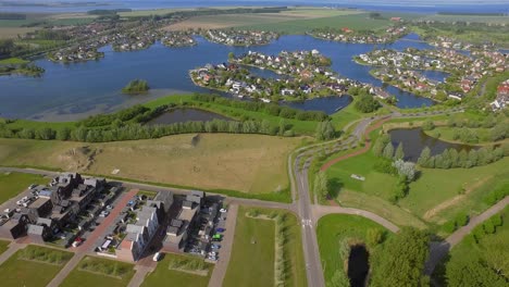 The-newly-build-residential-aera-near-Goese-Meer,-in-the-Netherlands