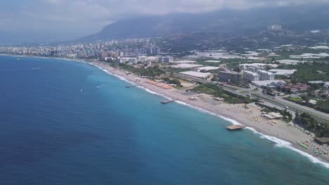 coastal city resort aerial view