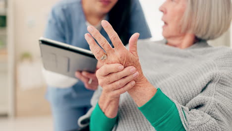 Manos,-Hablando-Y-Una-Mujer-Con-Un-Médico