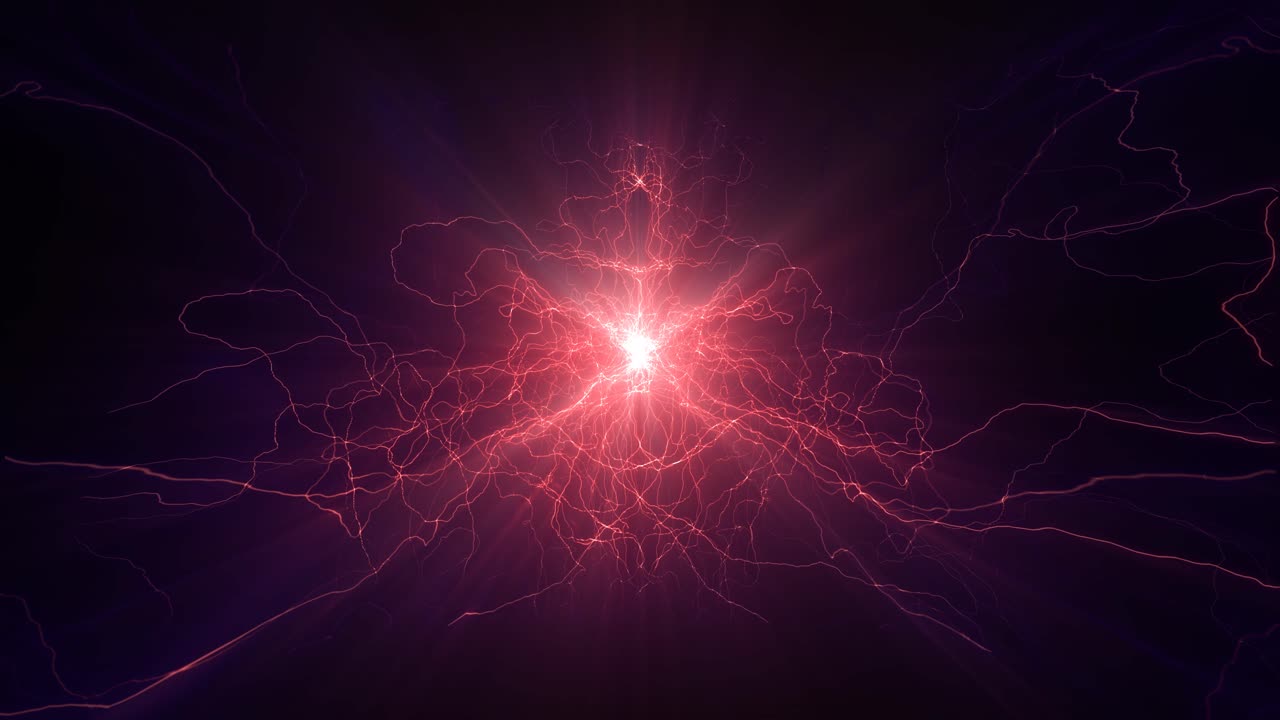 relámpago arcos eléctricos ciencia ficción reactor de energía orbe futuro voltaje tecnología brillo 4k