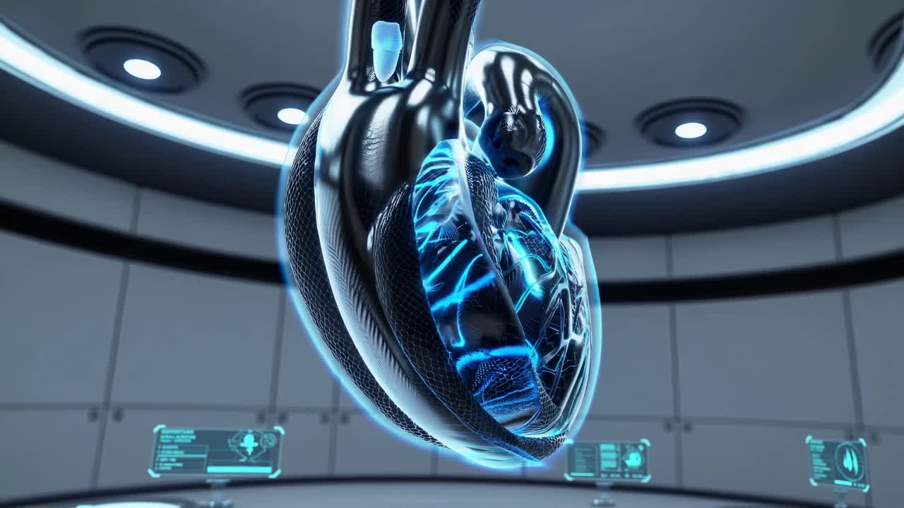 3D Model of a Human Heart with Advanced Visualization