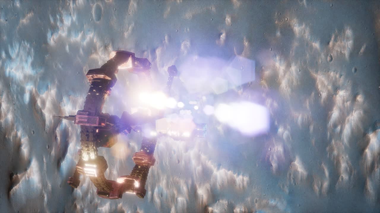 화성 근처의 우주선