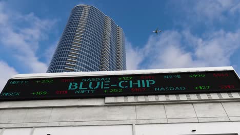 blue-chip stock market board