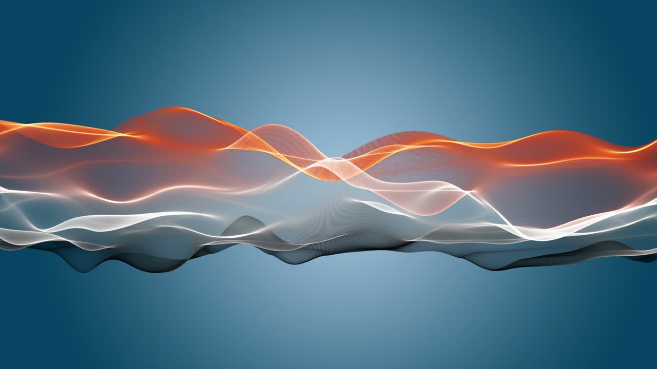 animación fantástica con objeto de onda de partículas en cámara lenta, 4096x2304 bucle 4k