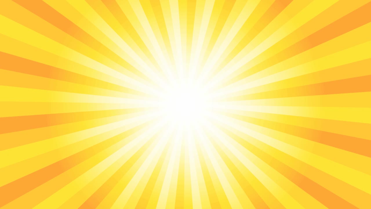 animación en bucle de líneas de concentración amarillas giratorias, fondo de efecto