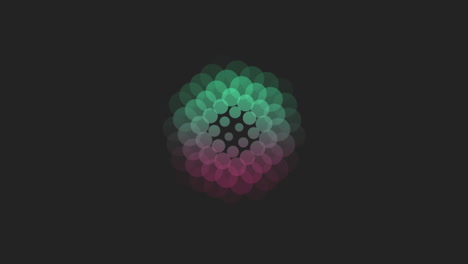 rainbow circles on black gradient