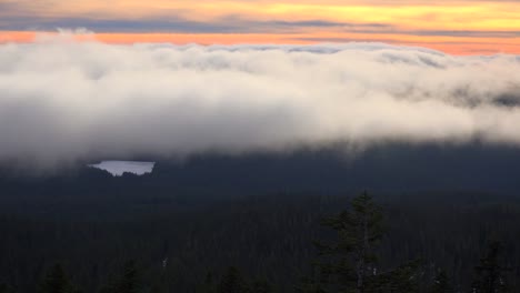 time lapse of clouds and fog moving across the oregon cascade range 2