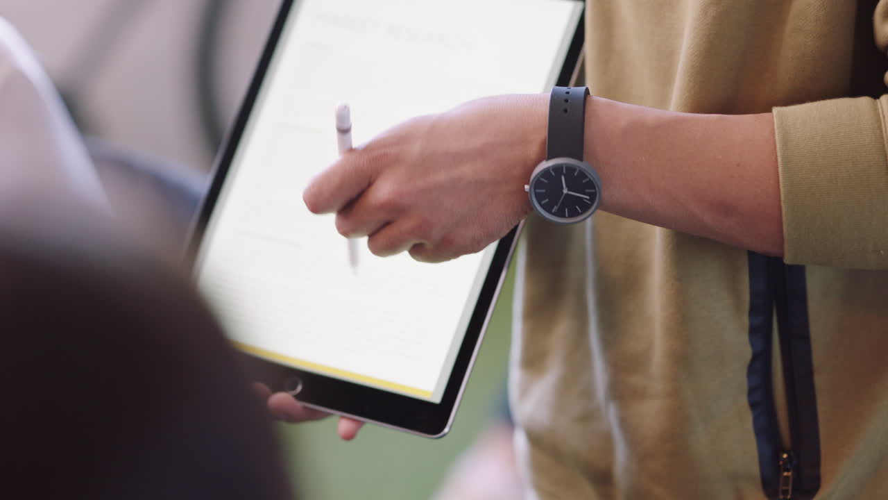 planificación de la tableta, reunión de la pantalla