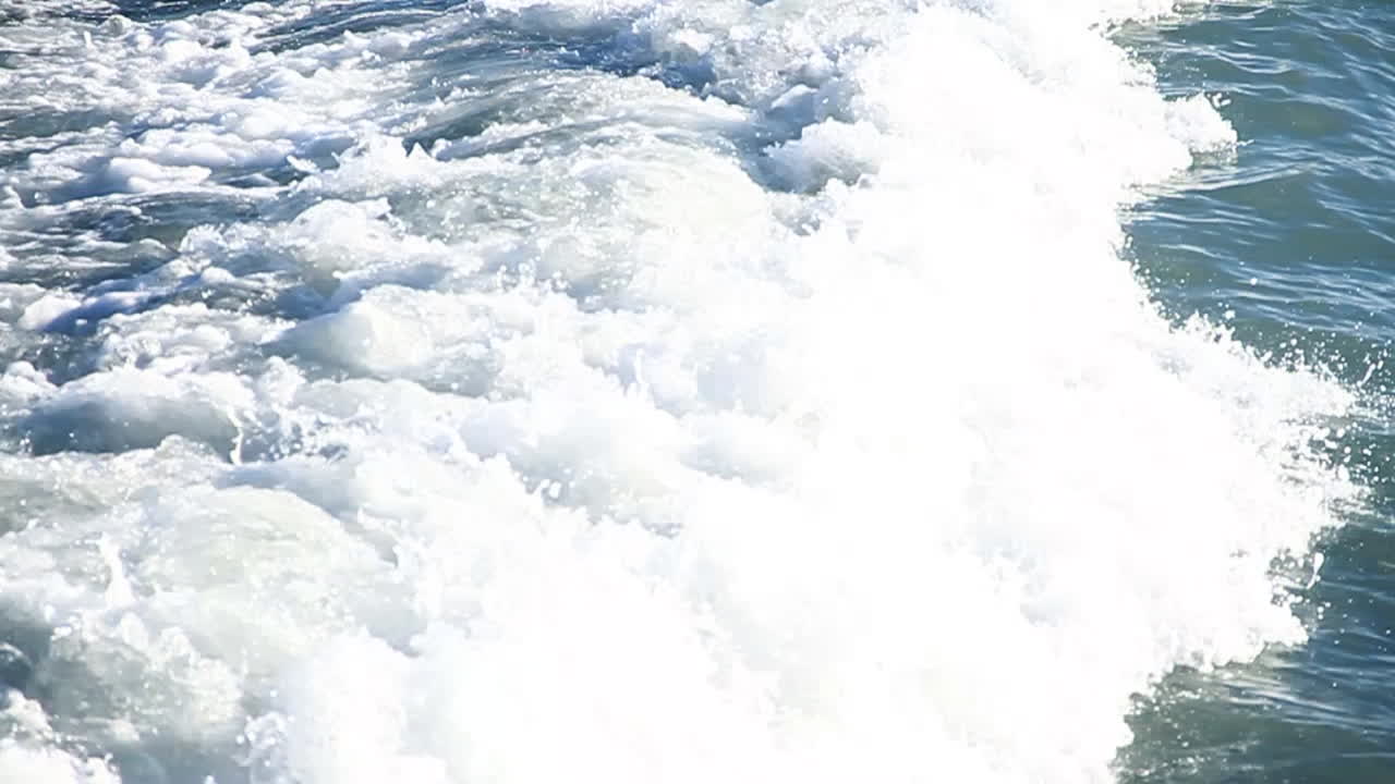 Wake Waves off Back of Boat