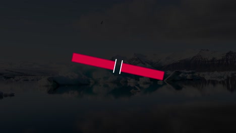 icelandic icebergs landscape with brand new and loading graphic