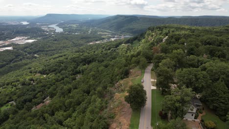 signal mountain, chattanooga, tennessee, 4k drone footage