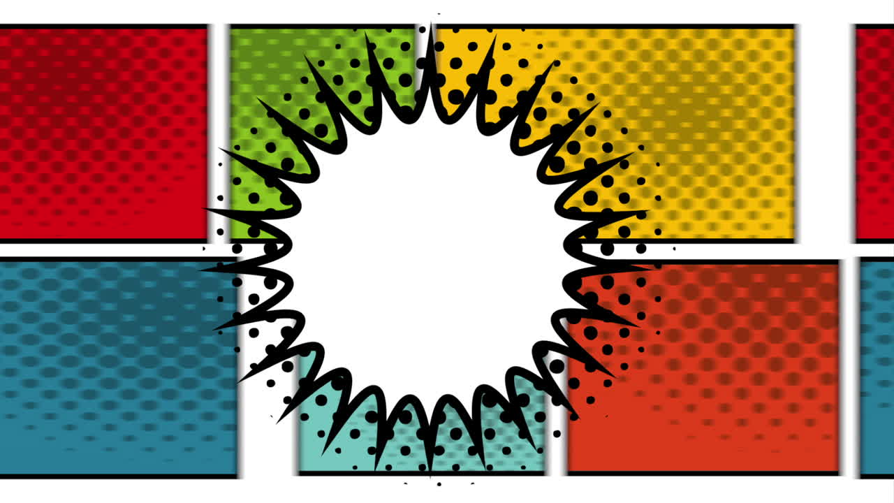 animación de estilo pop art de explosión