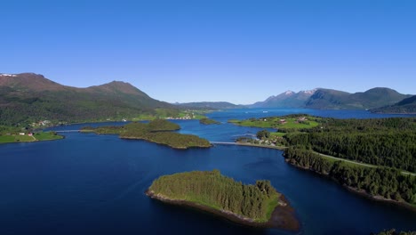 imágenes aéreas de la hermosa naturaleza de noruega.