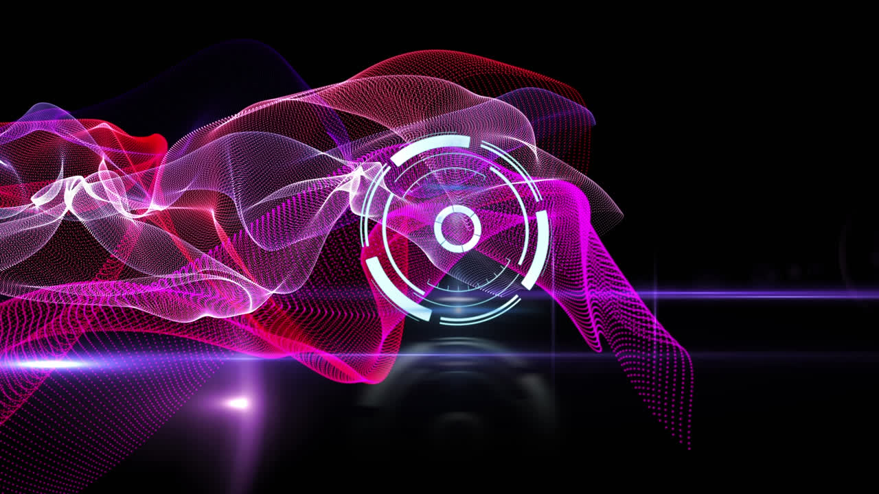 animación de escaneo de alcance sobre formas en movimiento