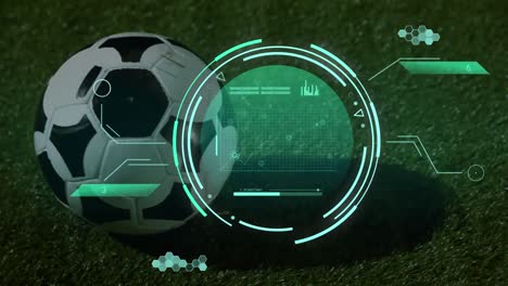 animation of data processing over football