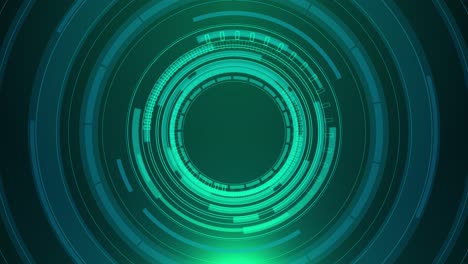 abstract futuristic green circular interface