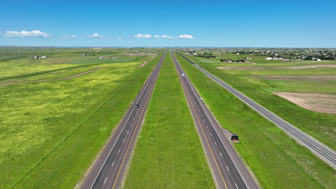 미국 북부 그레이트 플레인즈의 고속도로