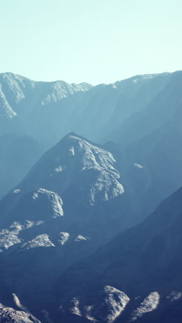 misty mountain range