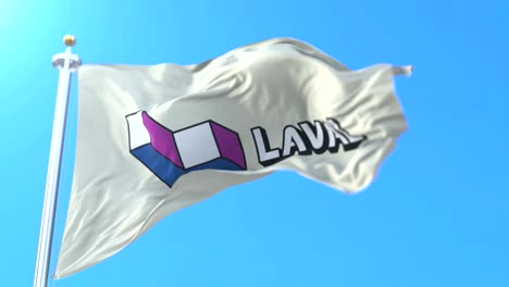 flag of the city of laval in the canadian province of quebec, canada. loop