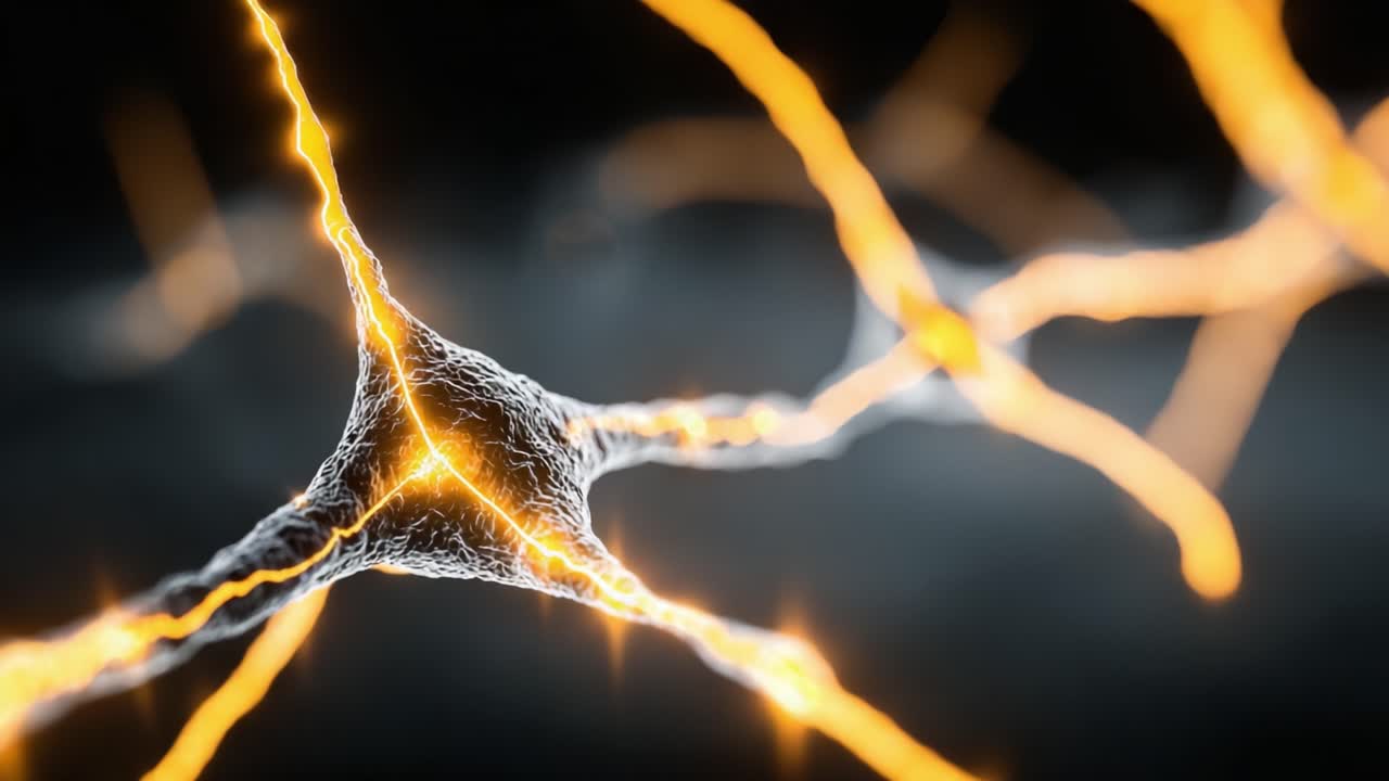 Stunning Visualization of Neurons Firing: A Close-Up Journey Through the Electrifying World of Neural Connections and Signal Transmission in the Brain