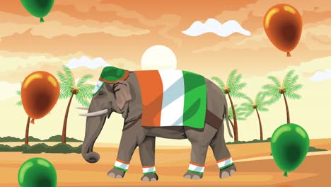 india celebration day with elephant