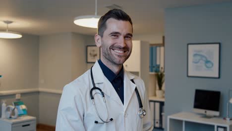 doctor reviewing patient records in office