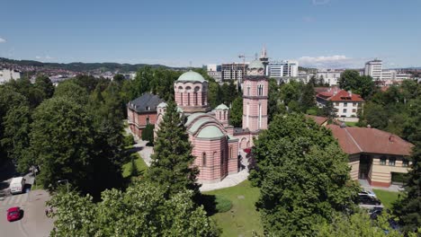 beautiful architecture orthodox christian church in bosnia and herzegovina