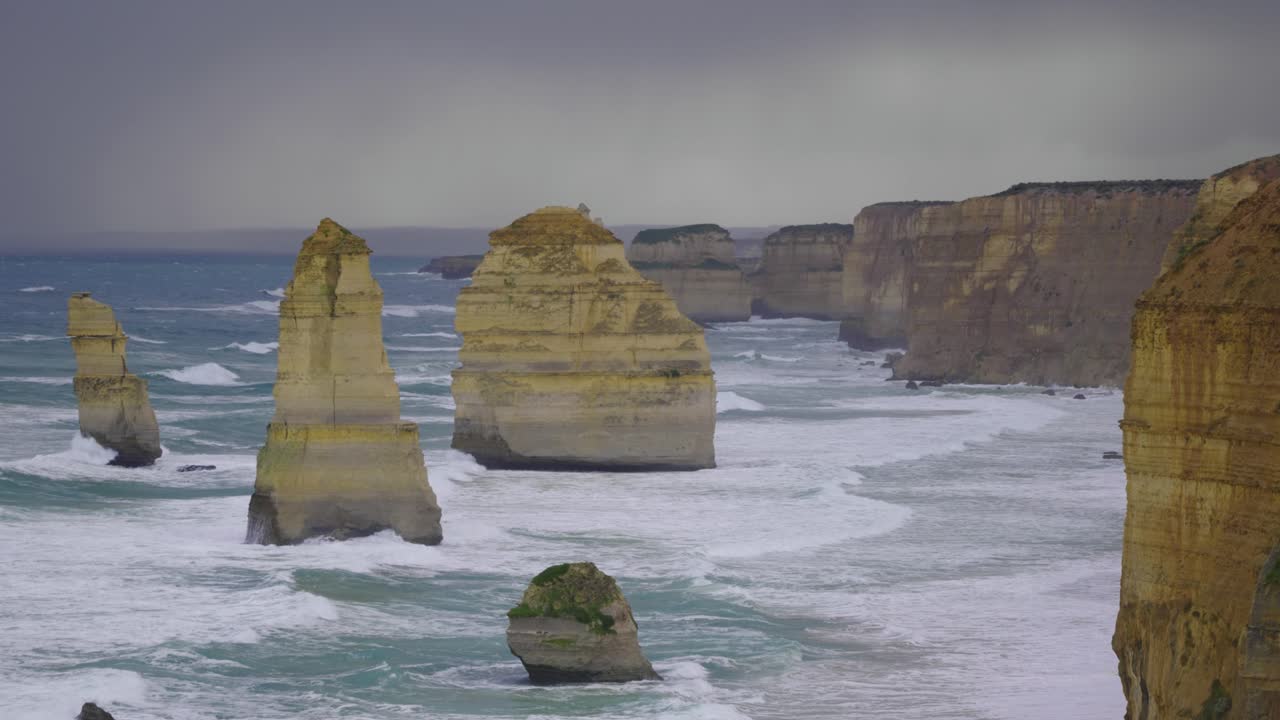 Twelve Apostles in a stormy sea