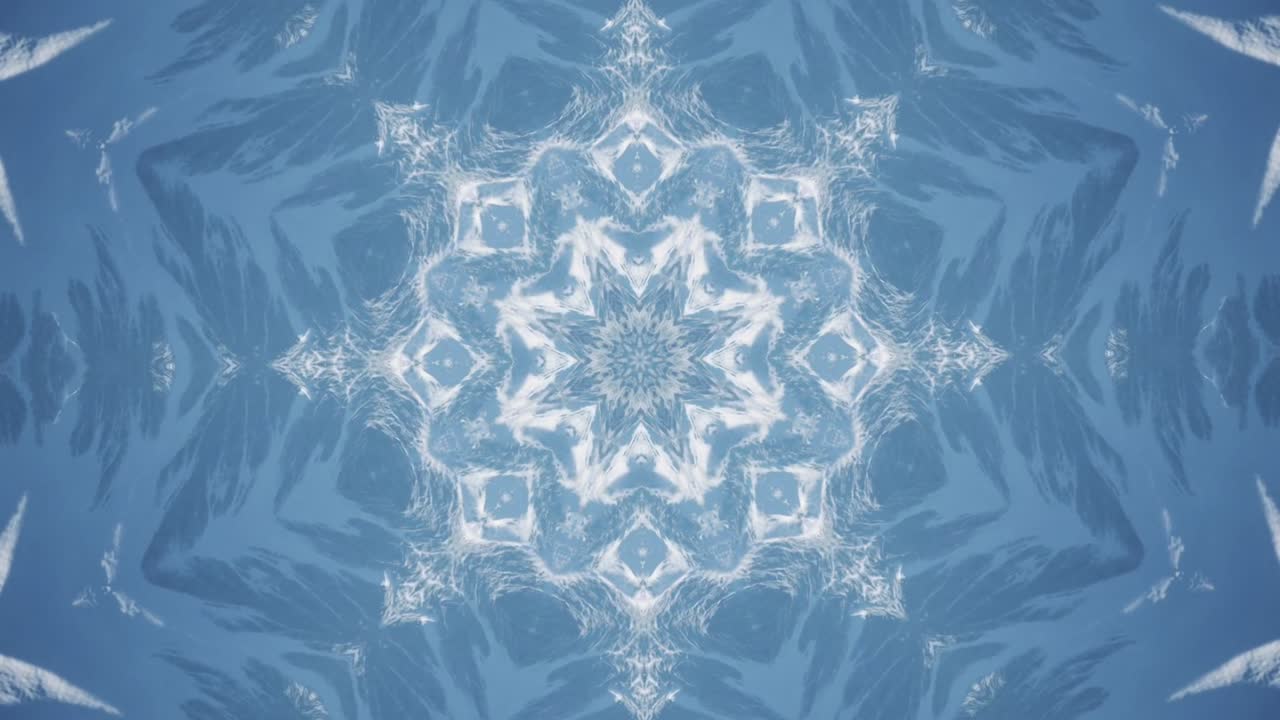 caleidoscopio geométrico patrón animado resumen naturaleza