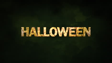 halloween with green smoke and fog
