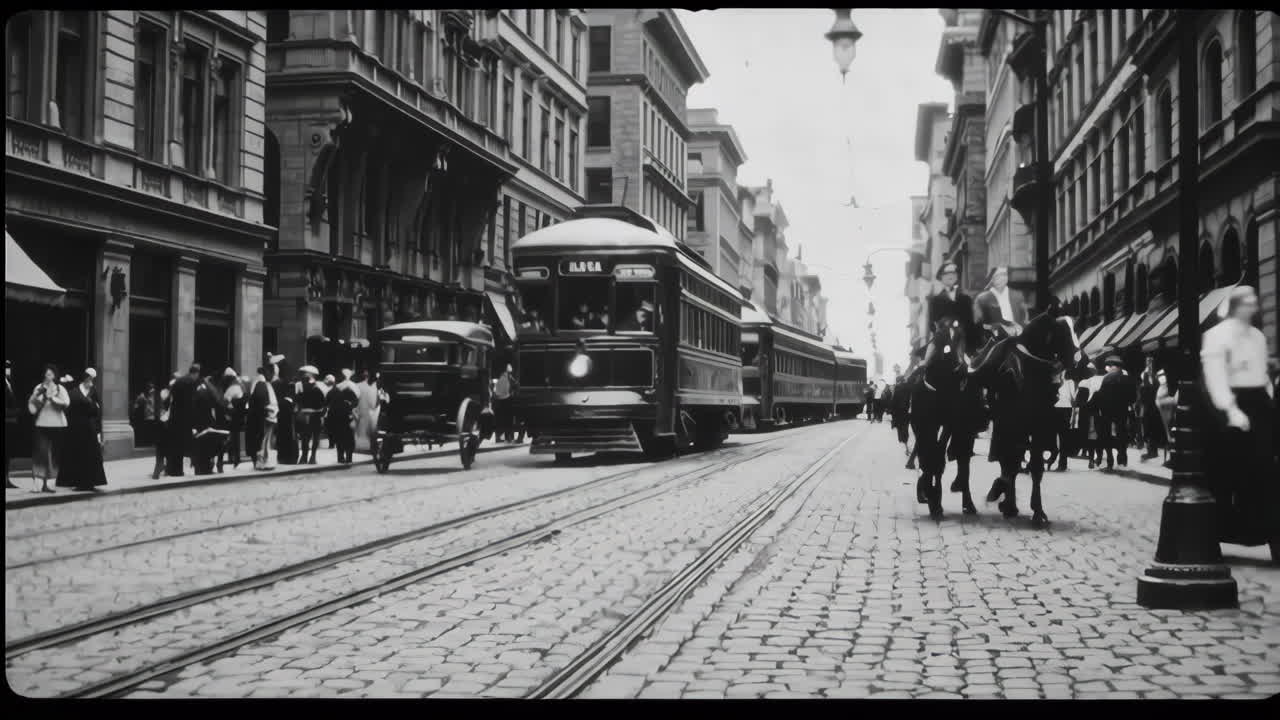 Early 20th Century New York City Street Scene