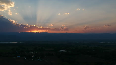 sunset with ray of light