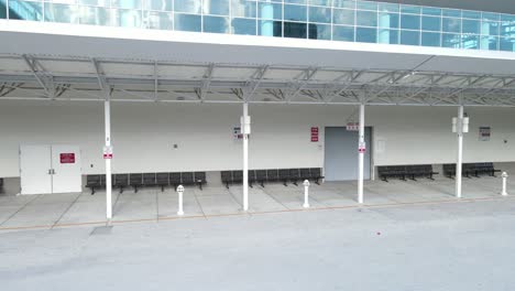 empty cruise port terminal in port tampa, florida