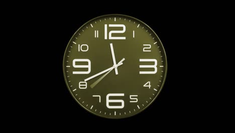 modern golden clock face moving fast forward