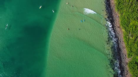 Drone-De-La-Mañana-Del-Arroyo-Tallebudgera,-Uhd